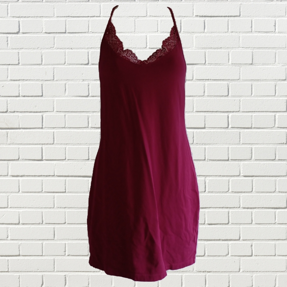Maroon Lace Racerback Bodycon Dress by Express
